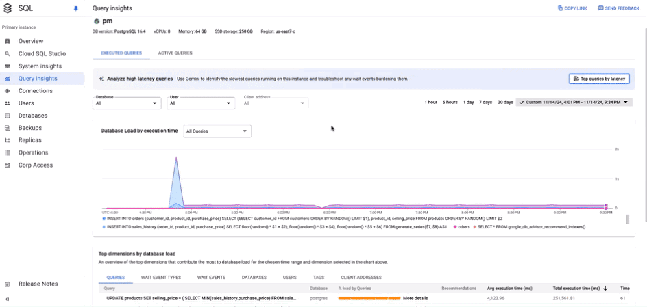 Solve database bottlenecks faster with the latest query insights for Cloud SQL Enterprise Plus