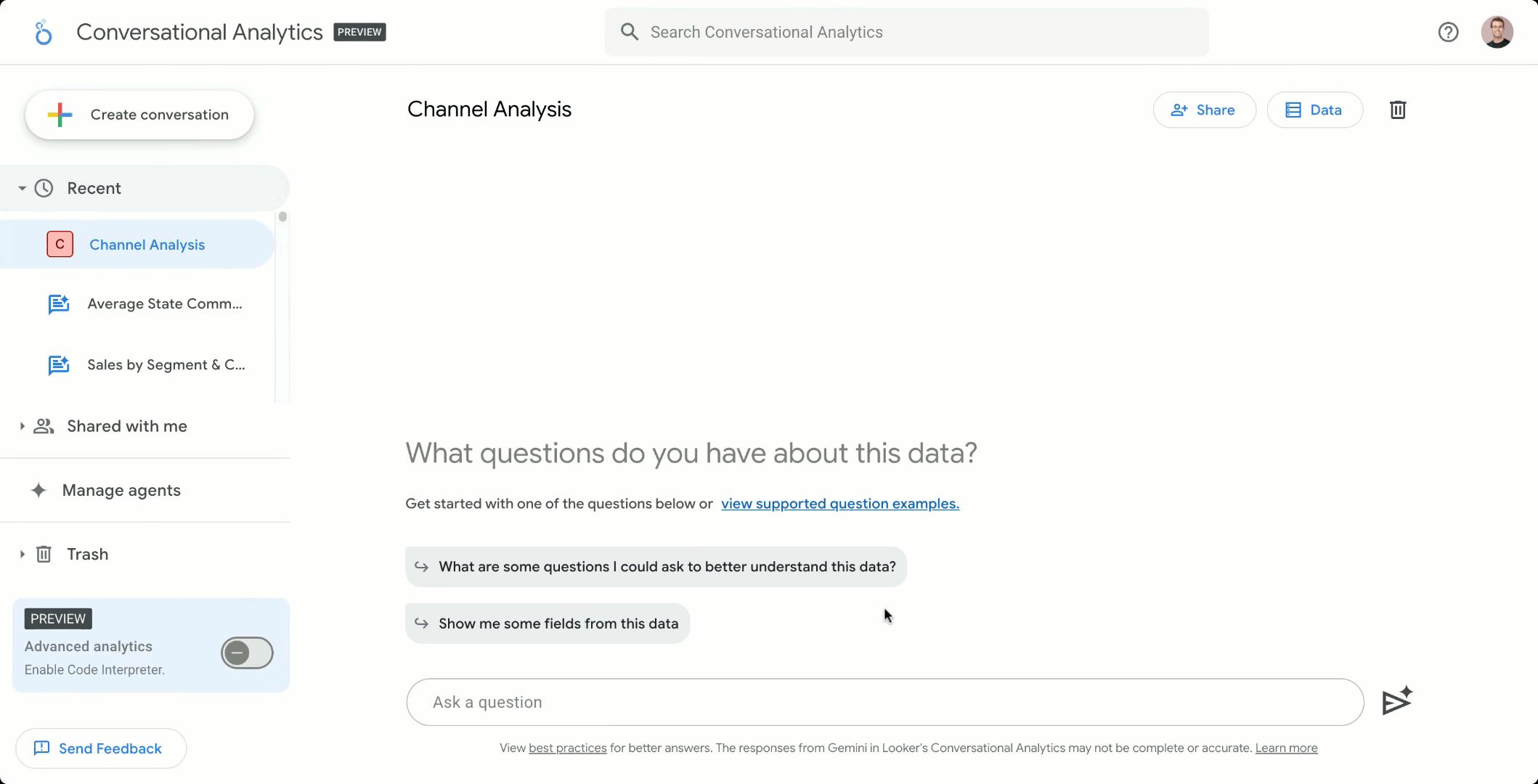 How Conversational Analytics helps users make the most of their data
