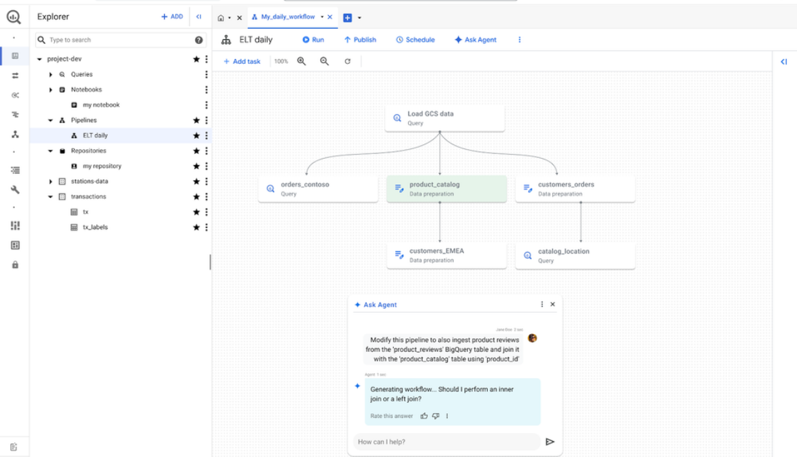 Automate data pipelines with BigQuery's new data engineering agent